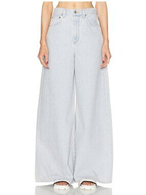NEW $268 AGOLDE NOLAN RELAXED WIDE LEG JEANS IN BLEACH-OUT SIZE 27